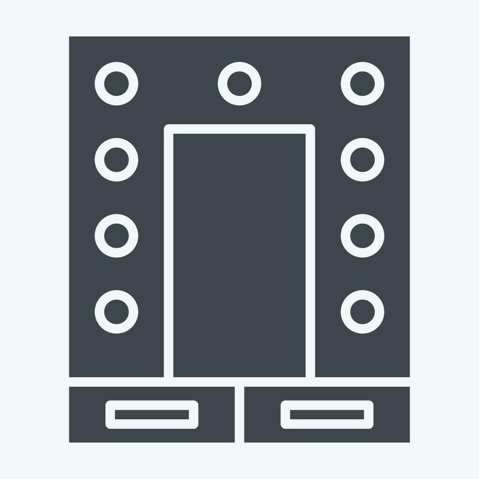 Icon Mirror. related to Theatre Gradient symbol. glyph style. simple design editable. simple illustration vector