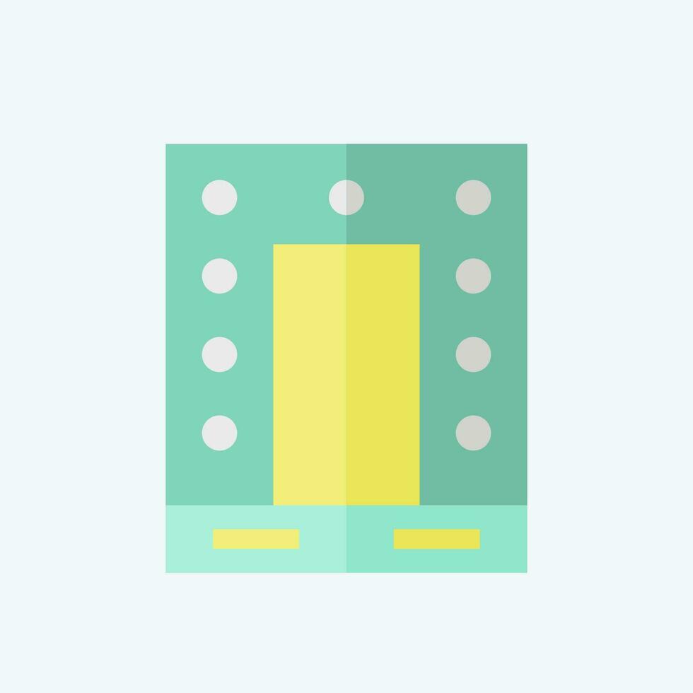 Icon Mirror. related to Theatre Gradient symbol. flat style. simple design editable. simple illustration vector