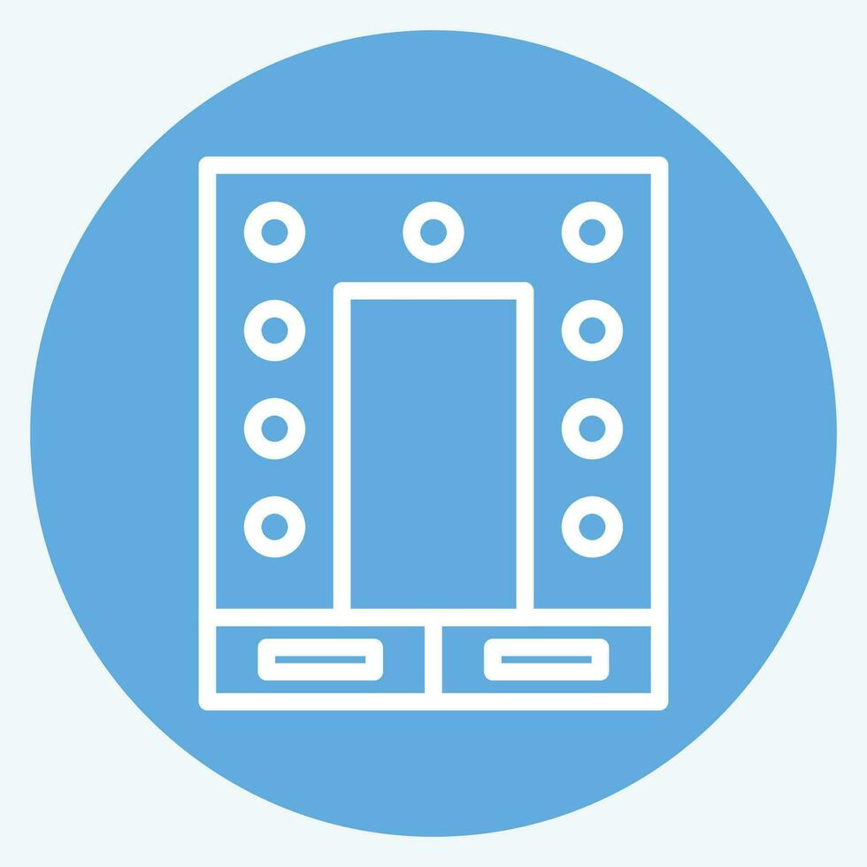 Icon Mirror. related to Theatre Gradient symbol. blue eyes style. simple design editable. simple illustration vector