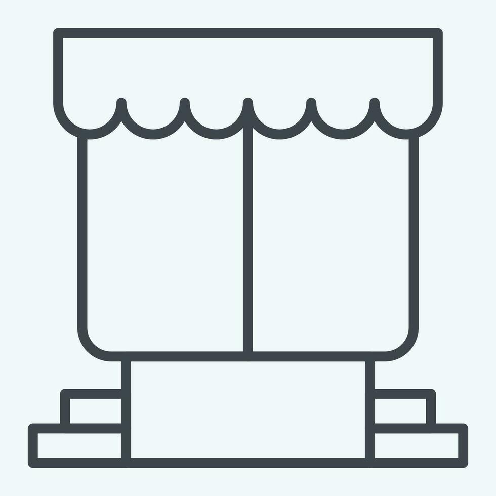 Icon Scene. related to Theatre Gradient symbol. line style. simple design editable. simple illustration vector