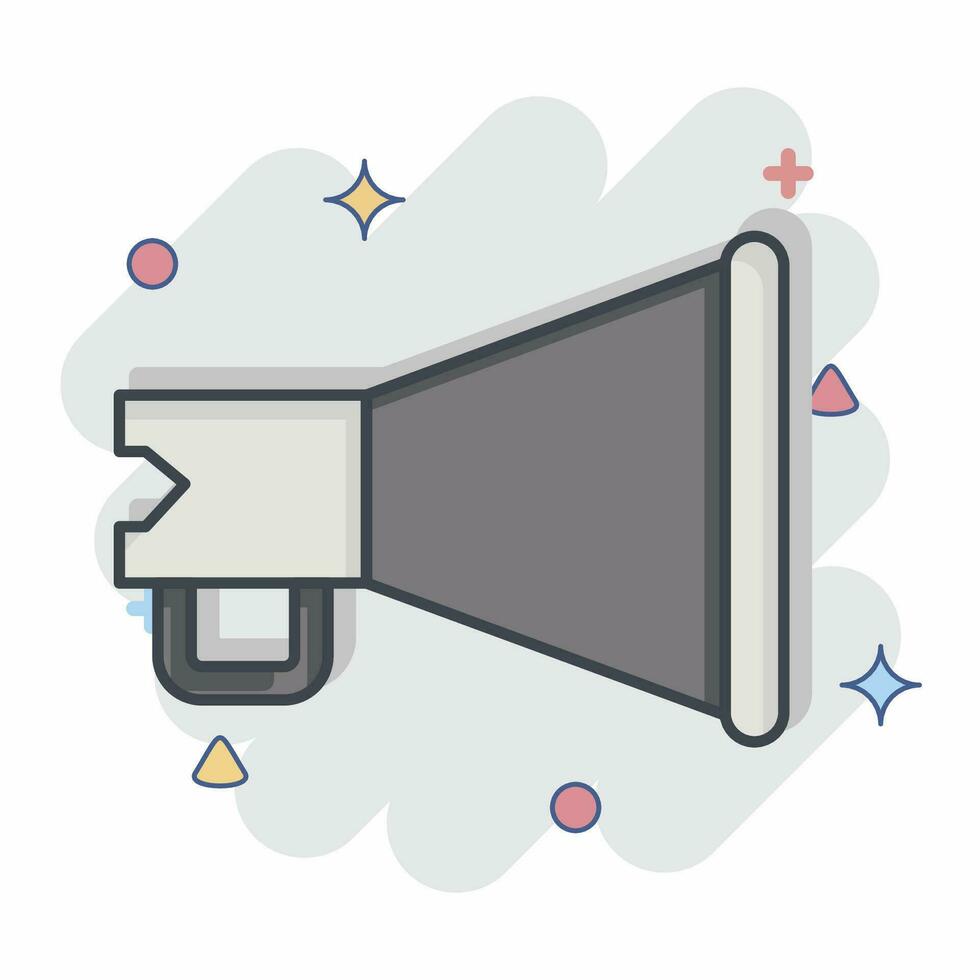 Icon Megaphone. related to Theatre Gradient symbol. comic style. simple design editable. simple illustration vector