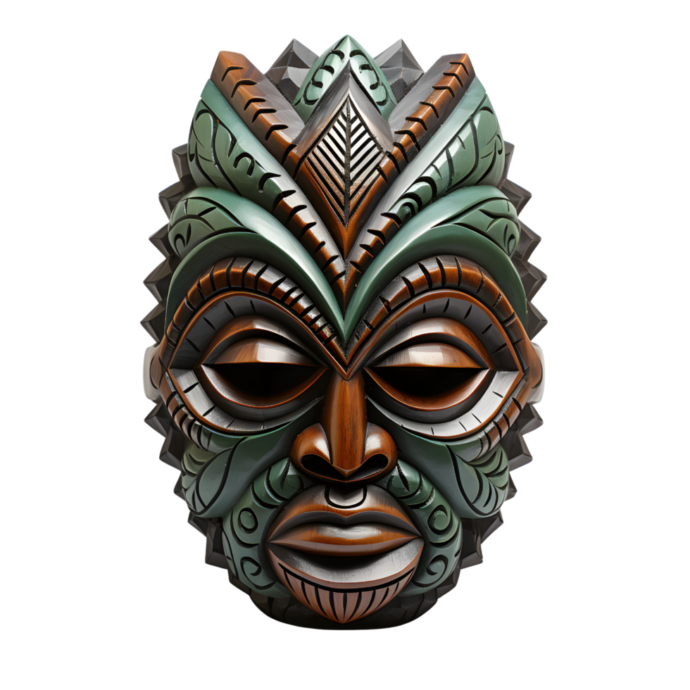 ai generado antiguo de madera tribal máscara arte, hecho a mano tradicion png