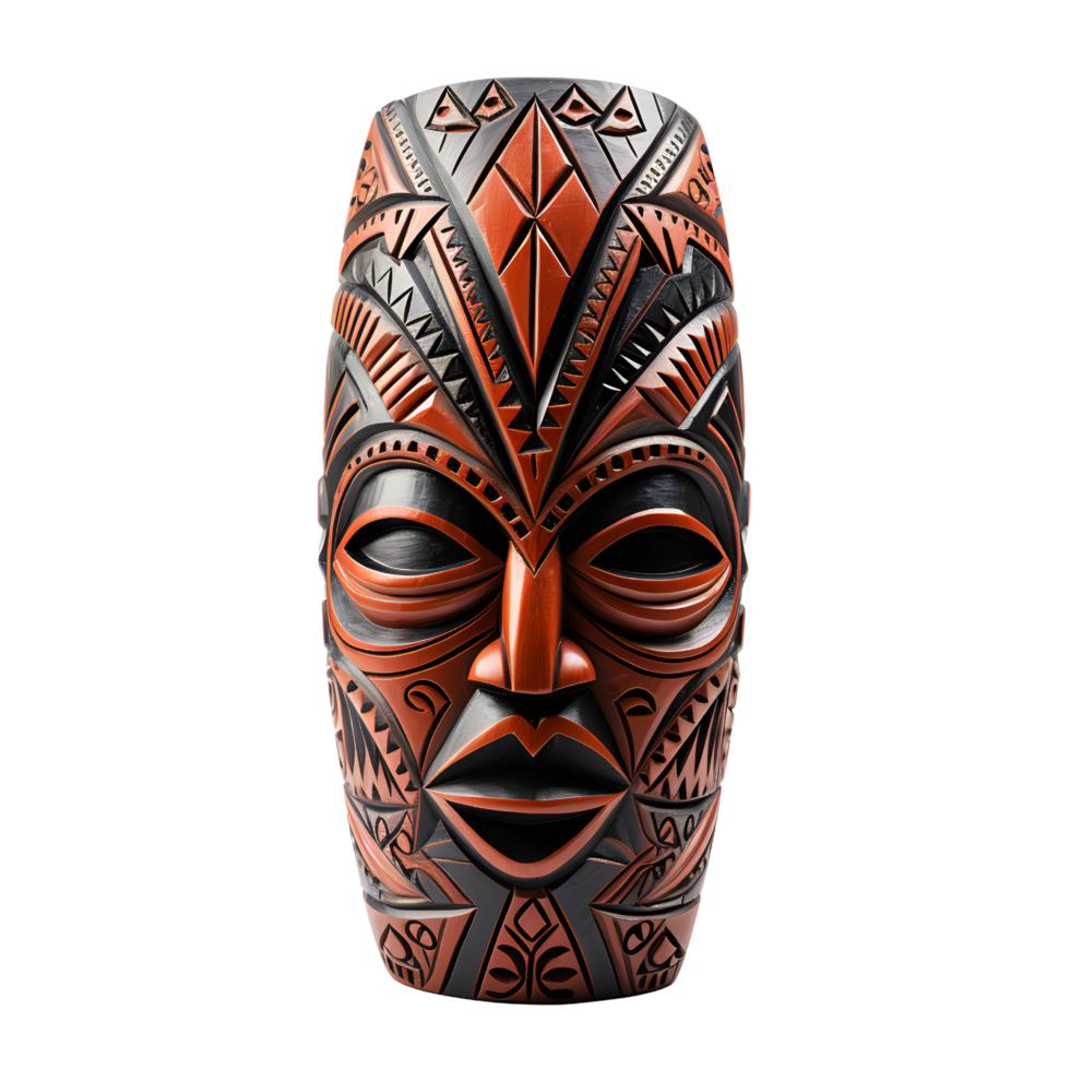 AI generated Ancient Traditional Wooden Mask, Historical Artifact png