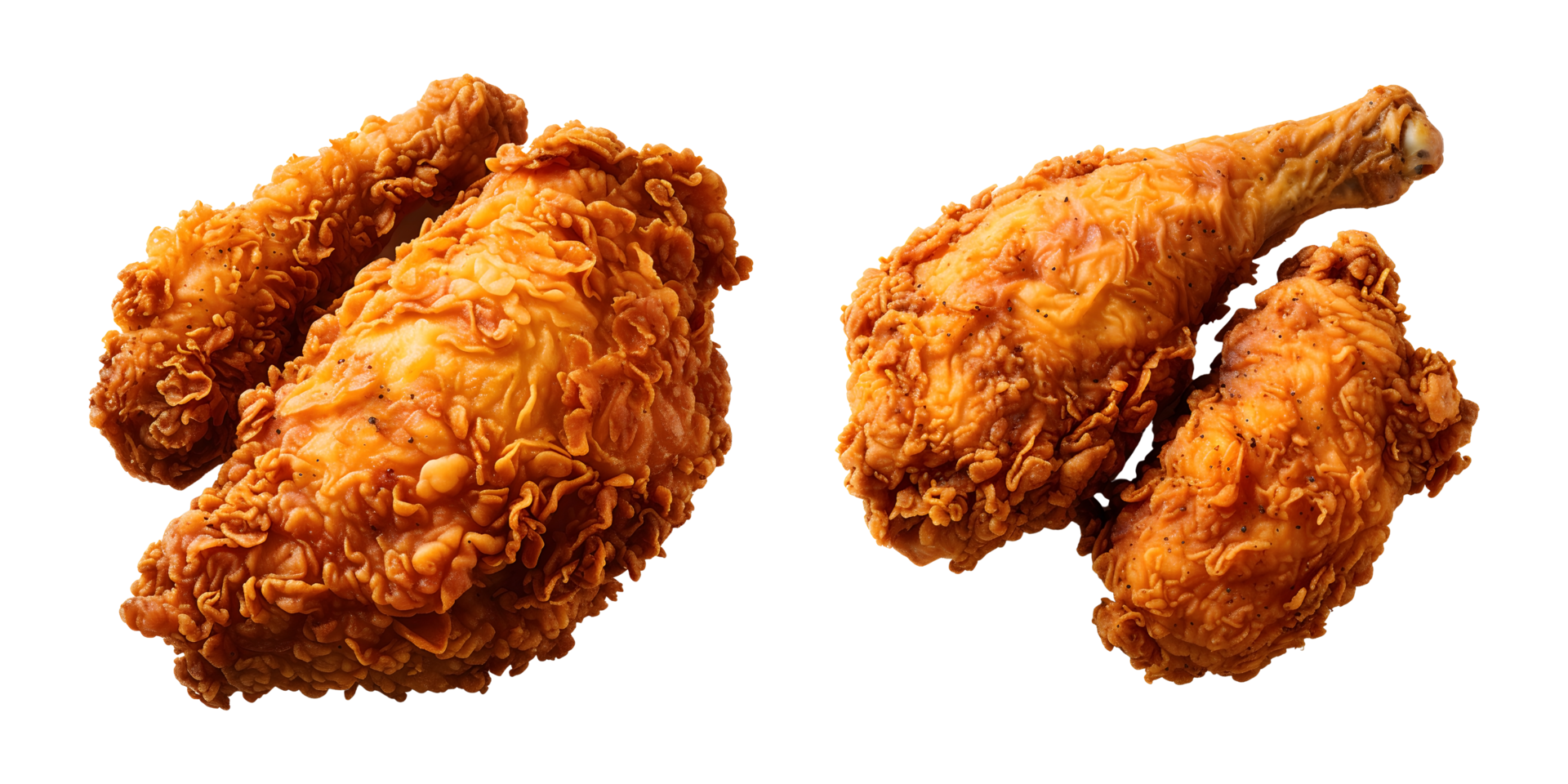 AI generated Large Crispy Fried Chicken Presentation png