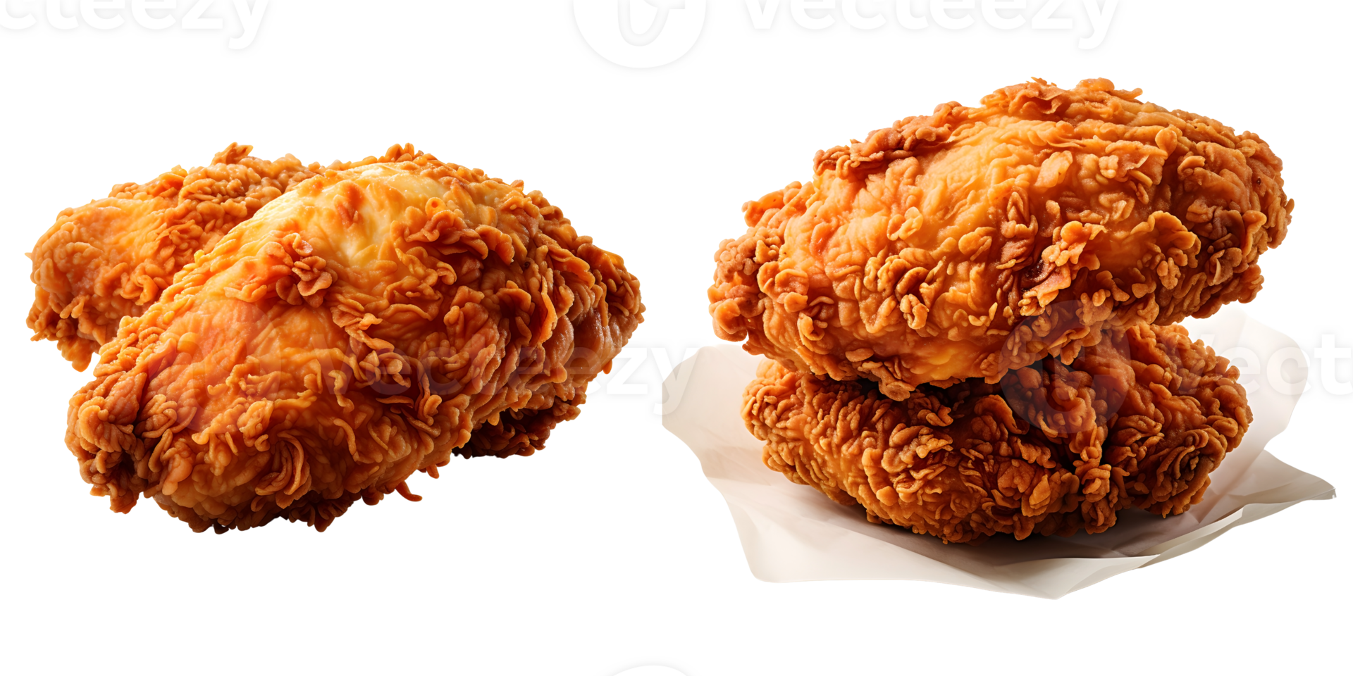 AI generated Fried Chicken Large Crispy Portion png