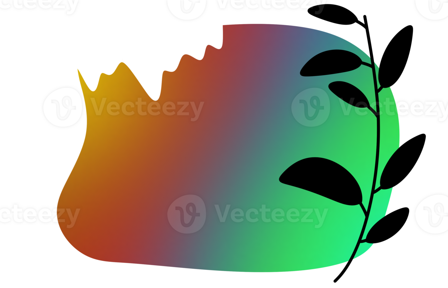 Frame Leaf Shape Aesthetic png
