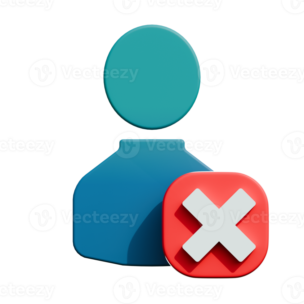 3d icon block user png