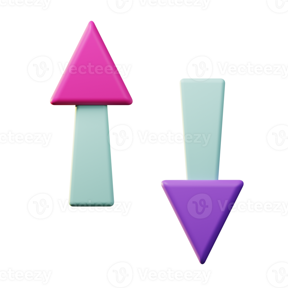 3d icon up down png