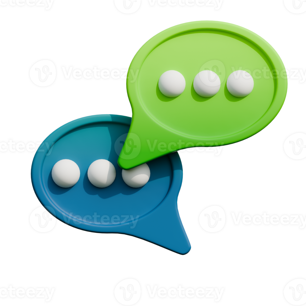 3d icon bubble chat png