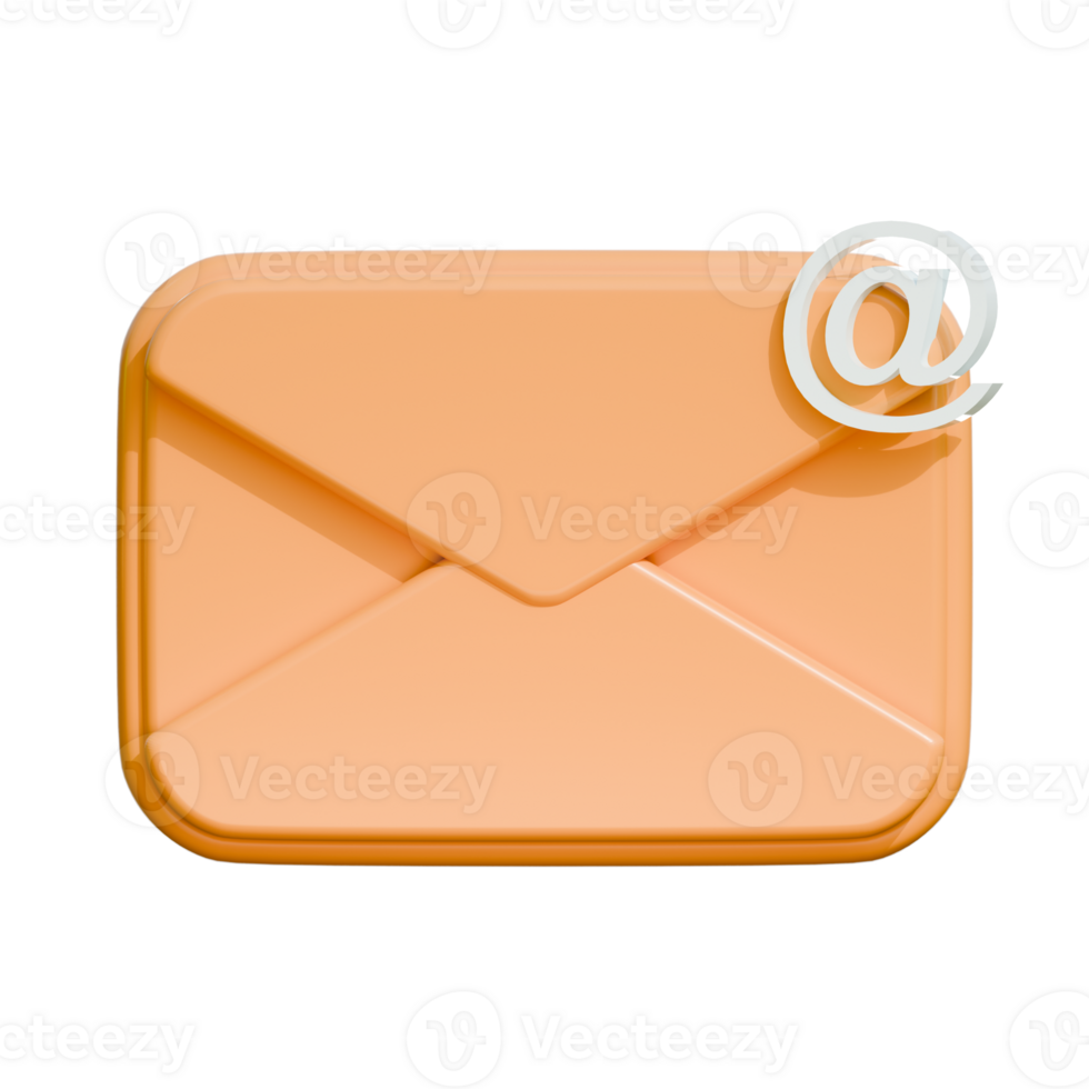 3d icono correo direccion png