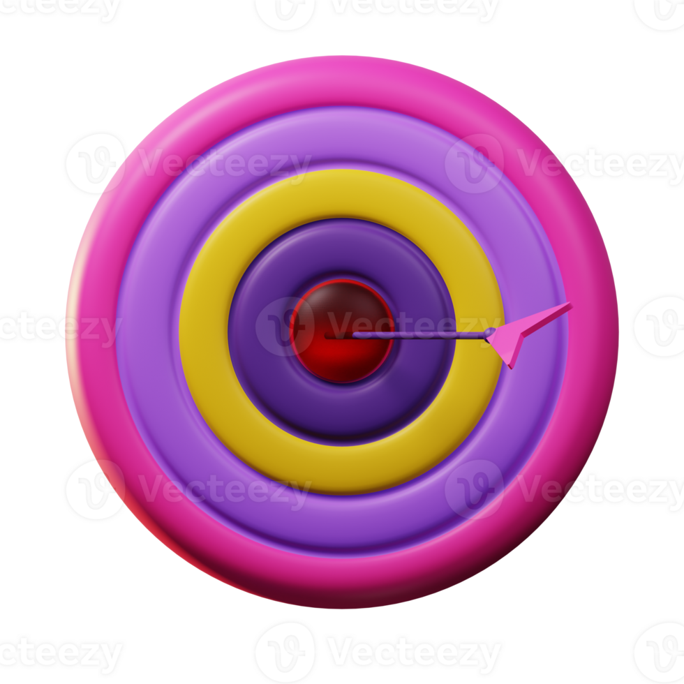 3d Symbol Ziel. Geschäft png