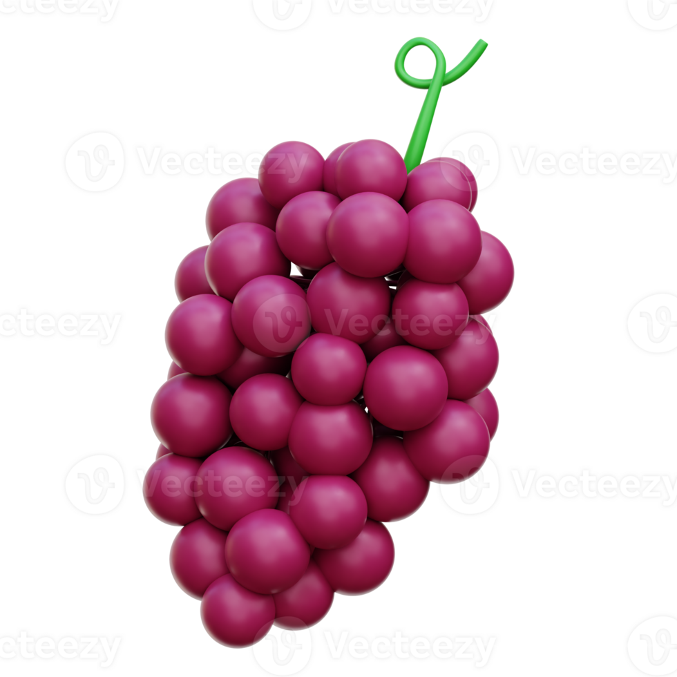 Grapes 3D Icon Illustrations png