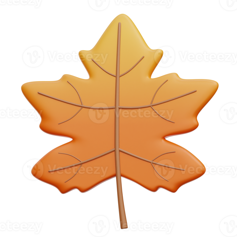 Maple Leaves 3D Icon Illustrations png