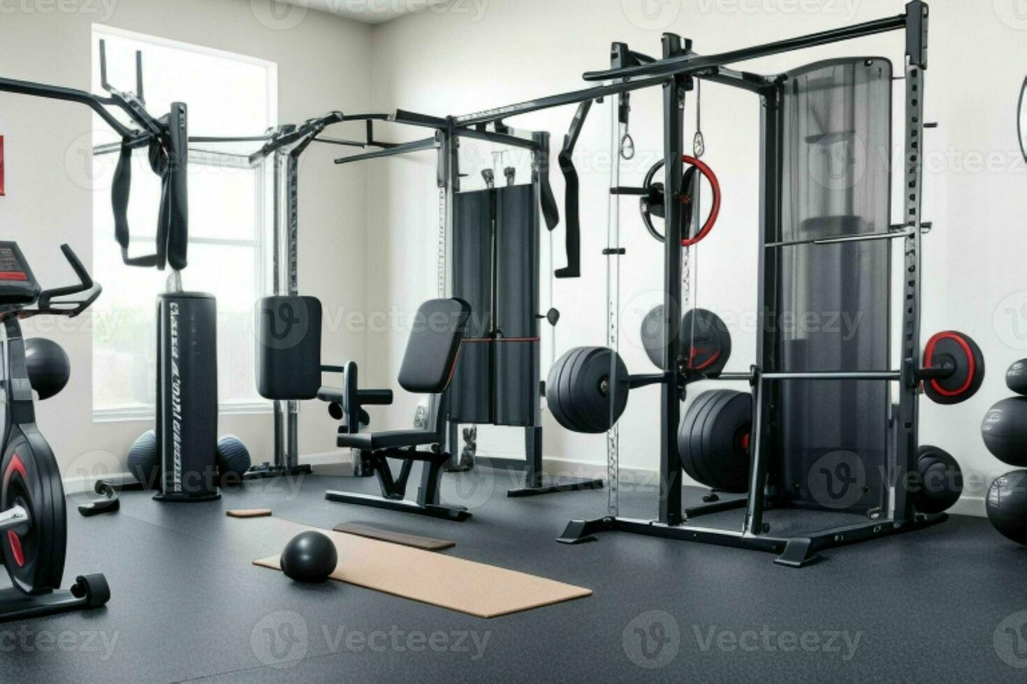 AI generated Home Gym. Pro Photo