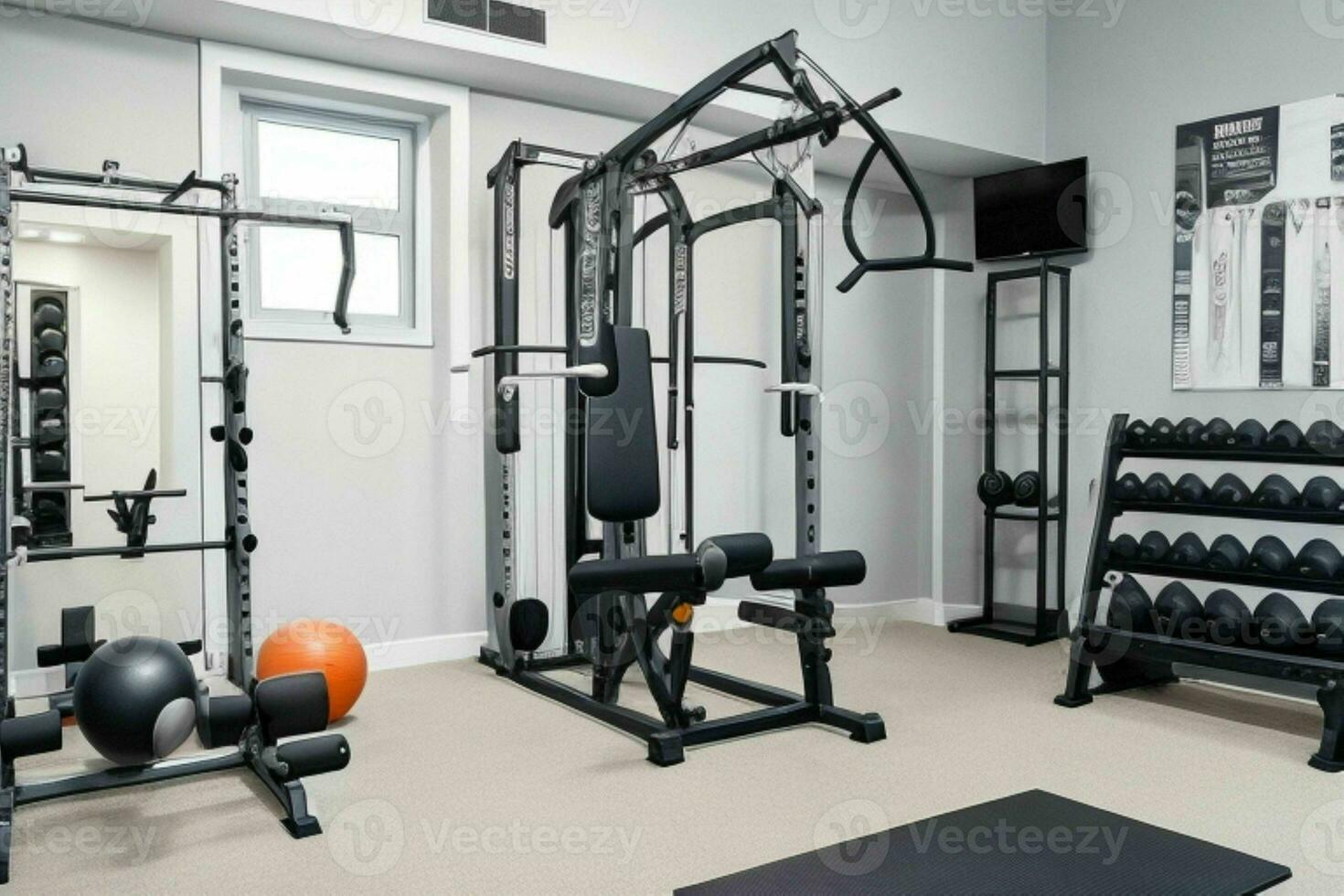 AI generated Home Gym. Pro Photo