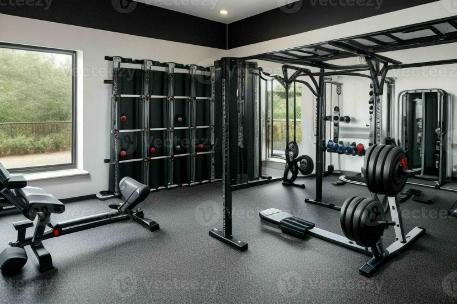 AI generated Home Gym. Pro Photo