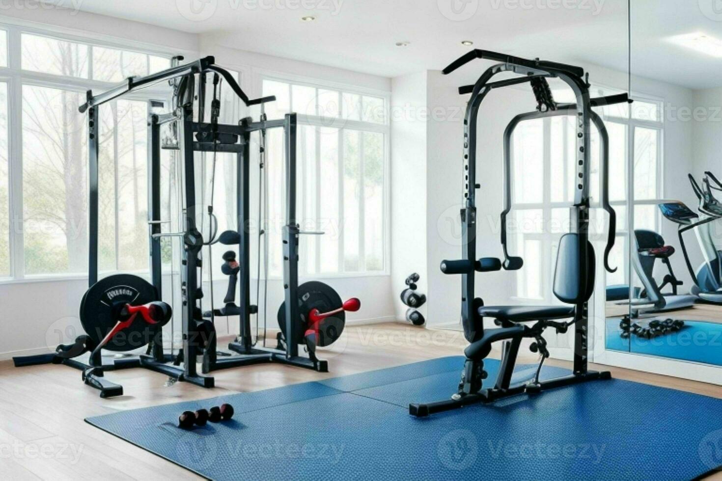 AI generated Home Gym. Pro Photo