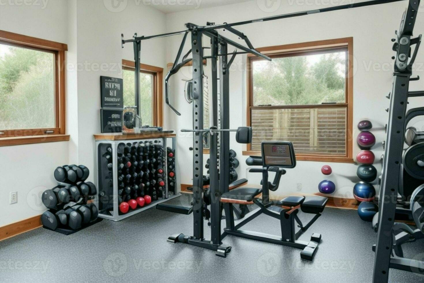 AI generated Home Gym. Pro Photo