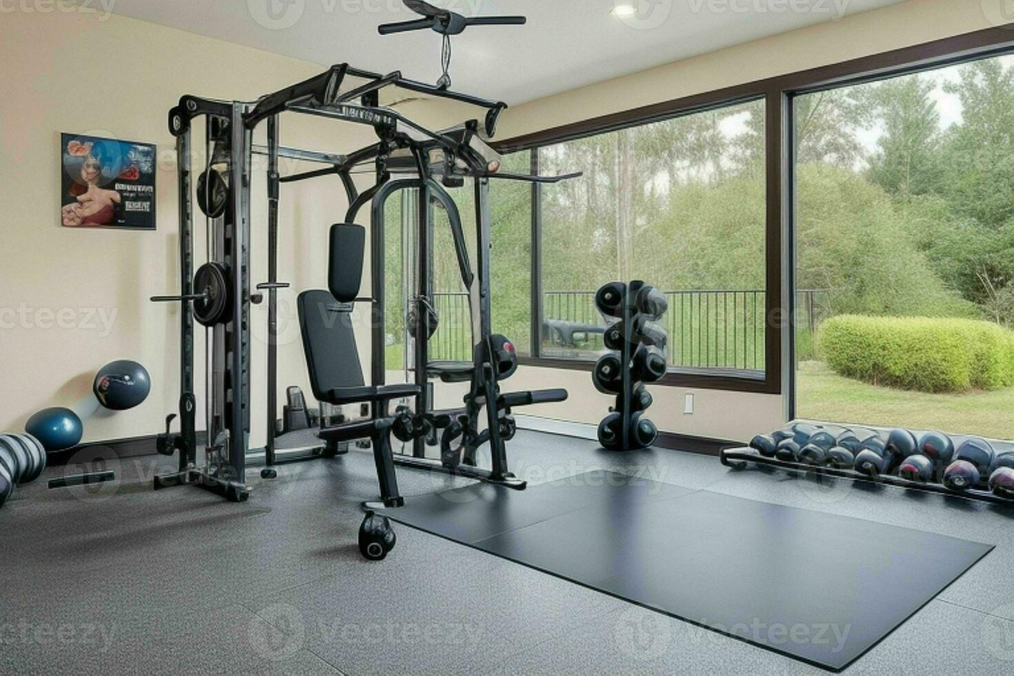 AI generated Home Gym. Pro Photo