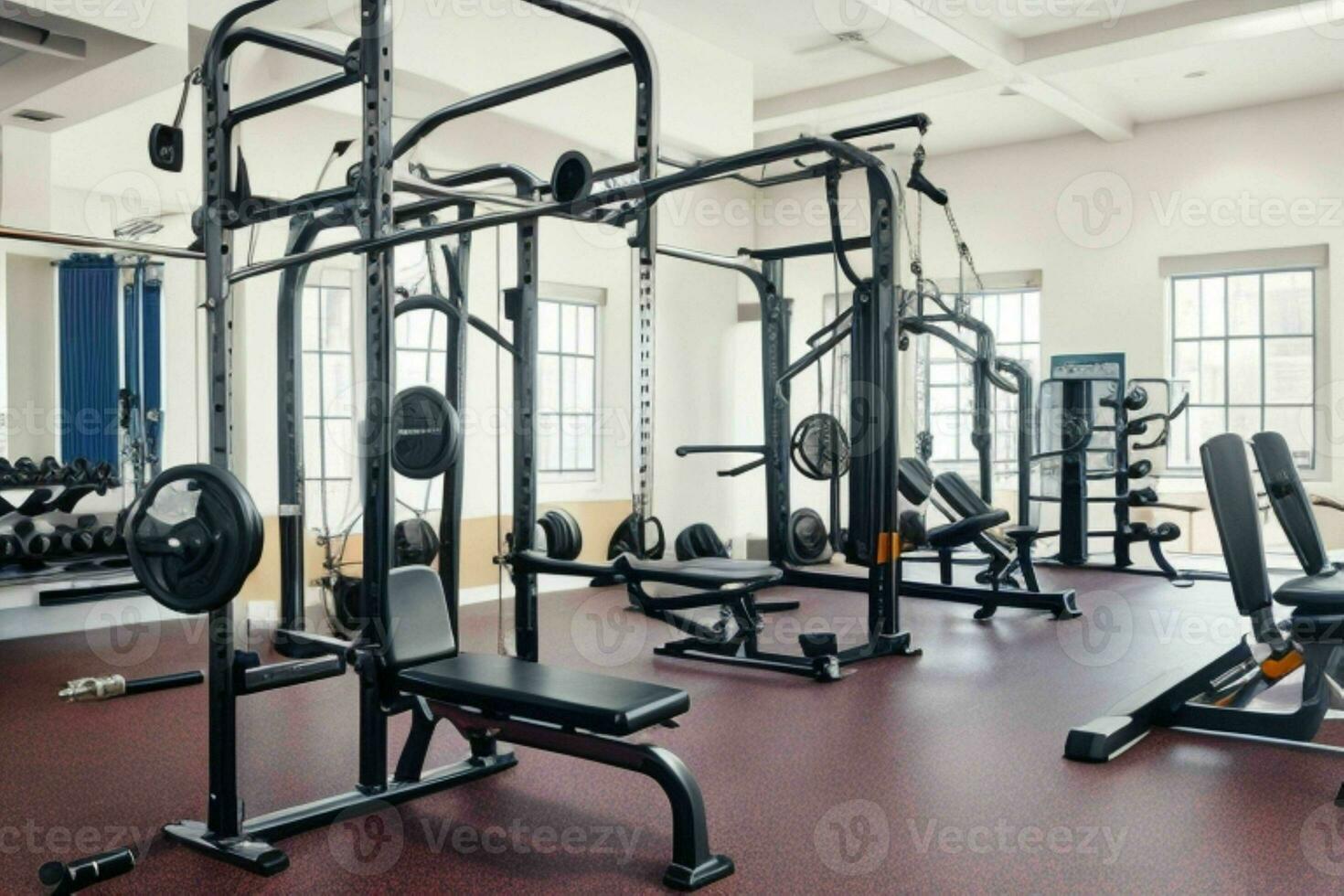 AI generated Gym equipment. Pro Photo