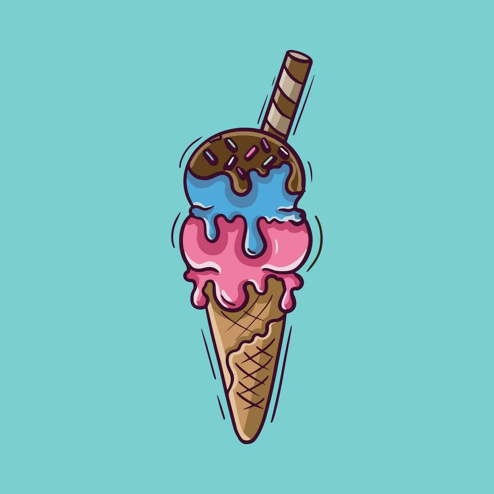 ice cream cartoon vector