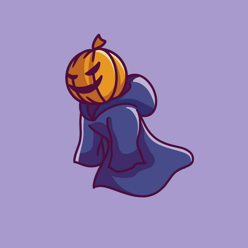 halloween pumpkin character vector