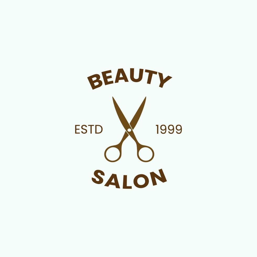 Beauty salon vintage logo design vector