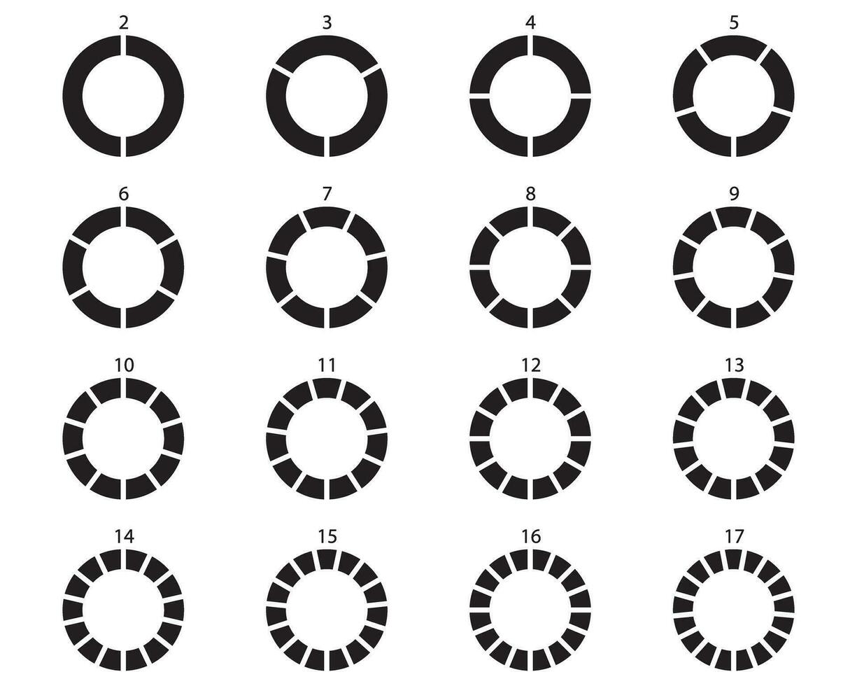 conjunto de redondo gráfico circulo infografía valores ilustración vector