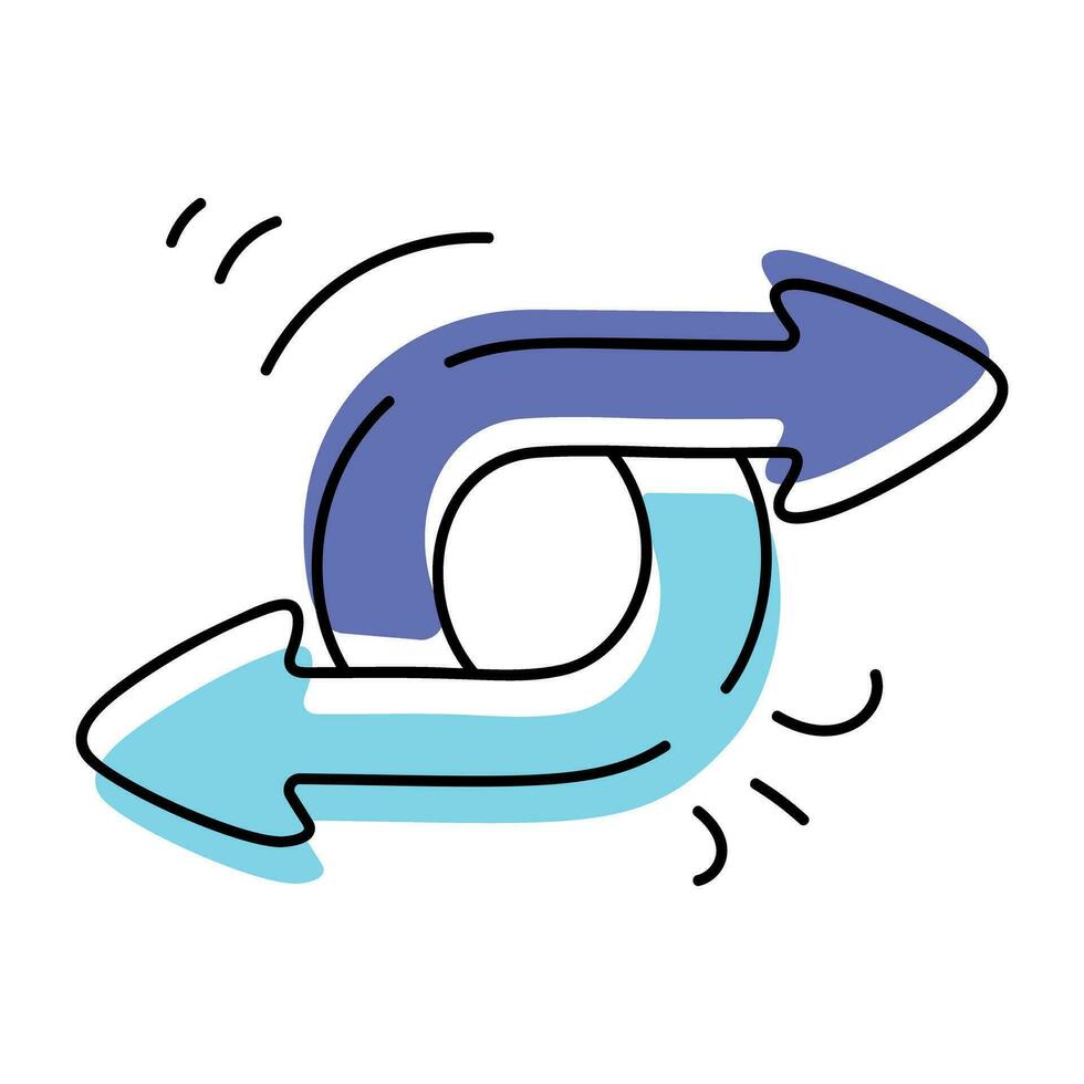 Cursor Controls Hand Drawn Icon vector