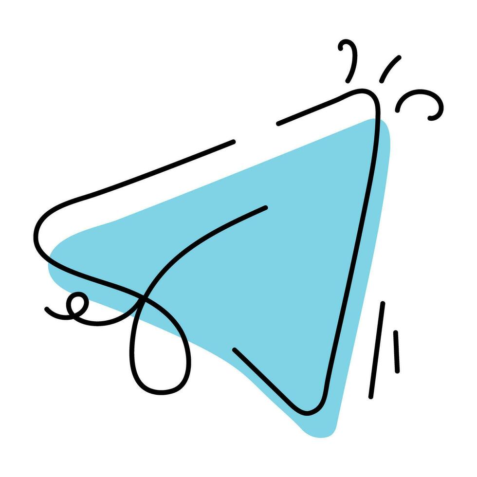 Cursor Controls Hand Drawn Icon vector