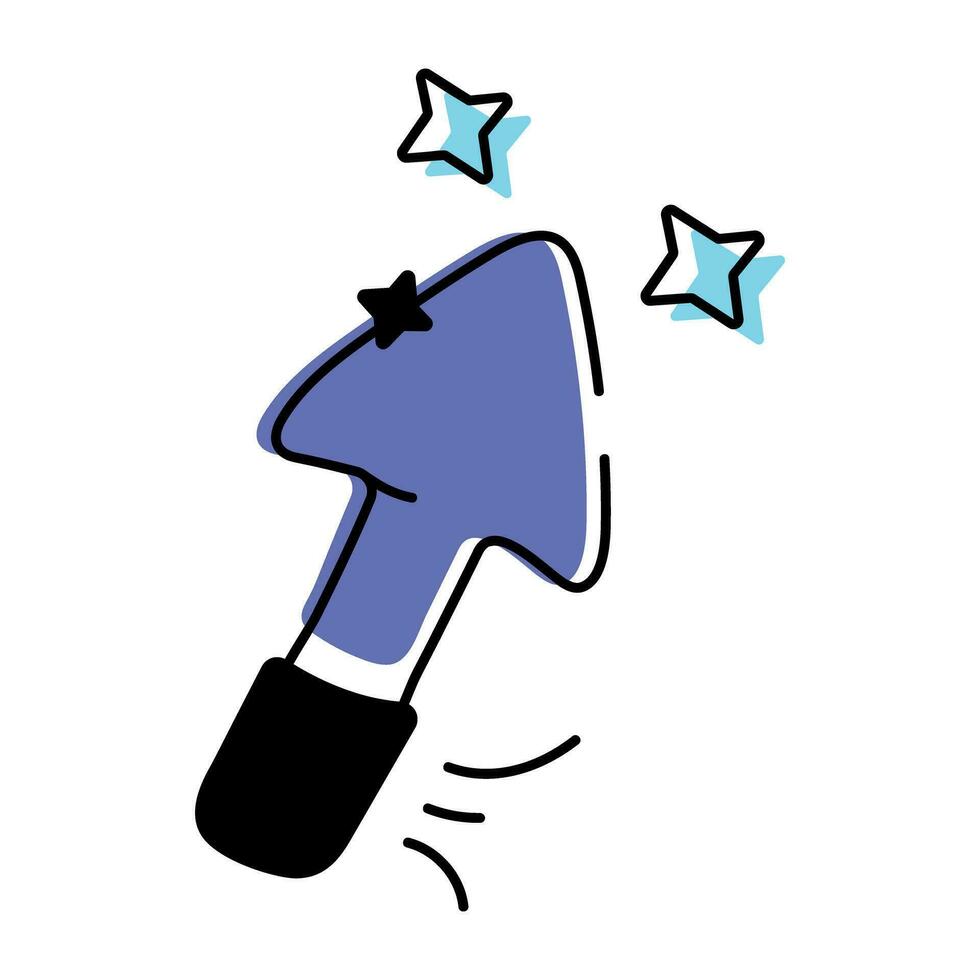 Cursor Controls Hand Drawn Icon vector