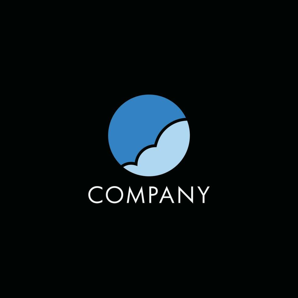 Cloud company logo design vector