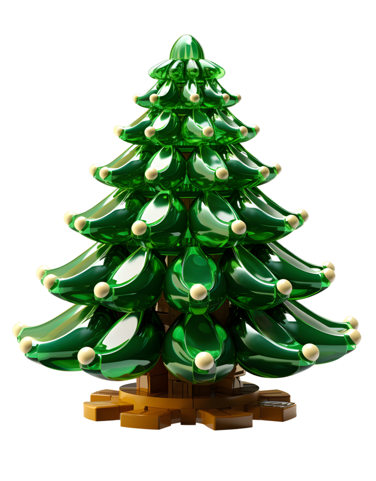 3D christmas tree icon png