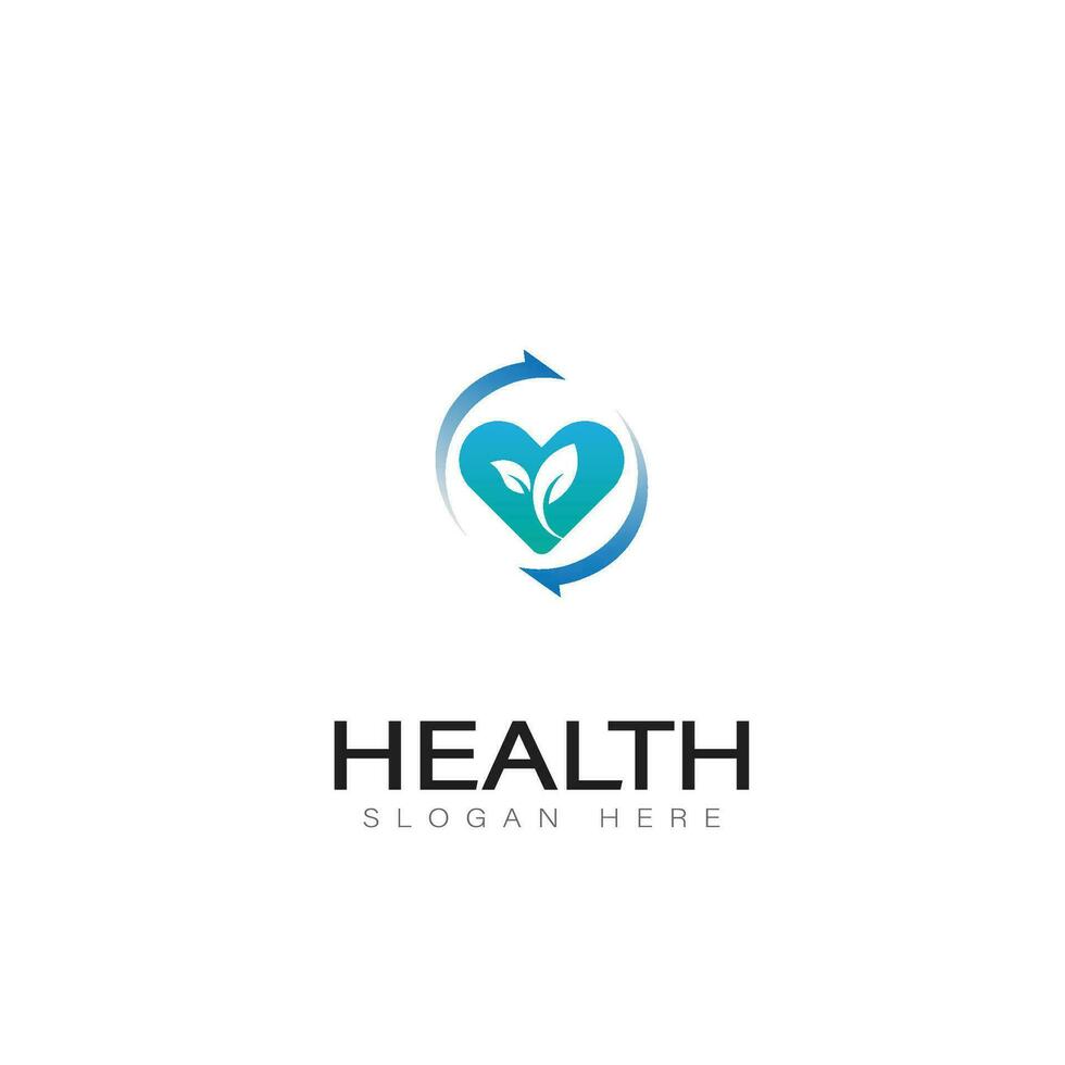 health logo care medical clinic brand heart vector