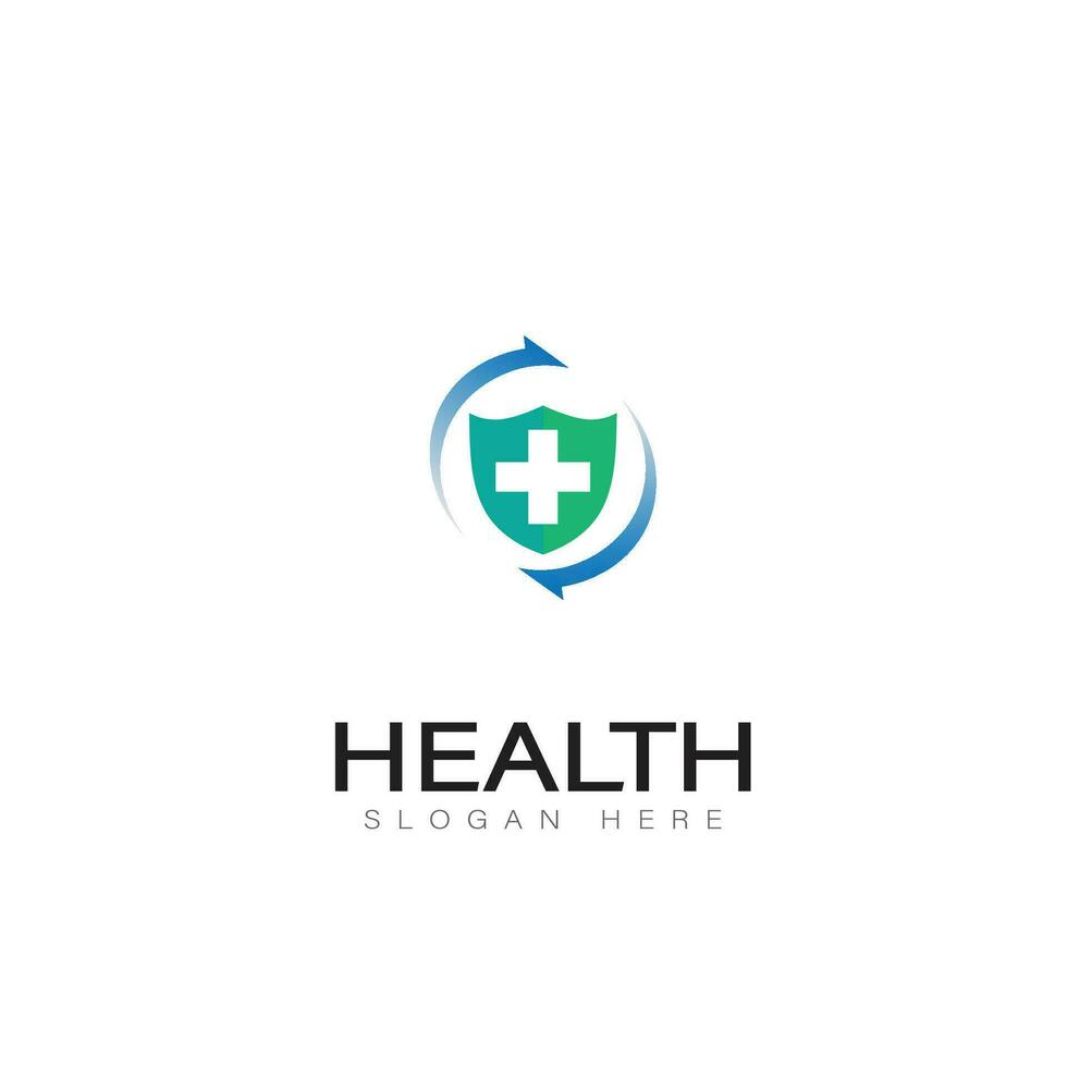 health logo care medical clinic brand heart vector