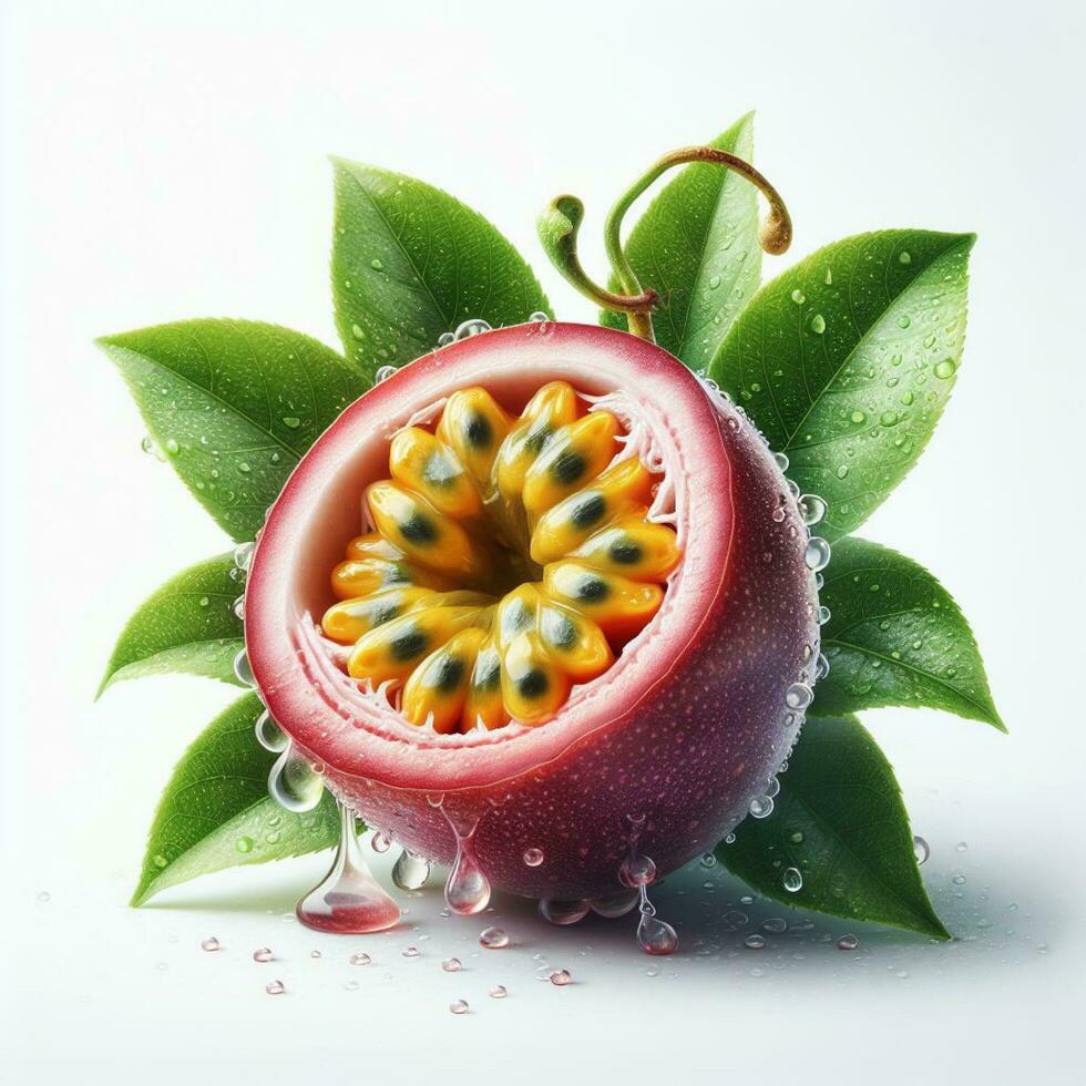 AI generated Slice passion fruit photo