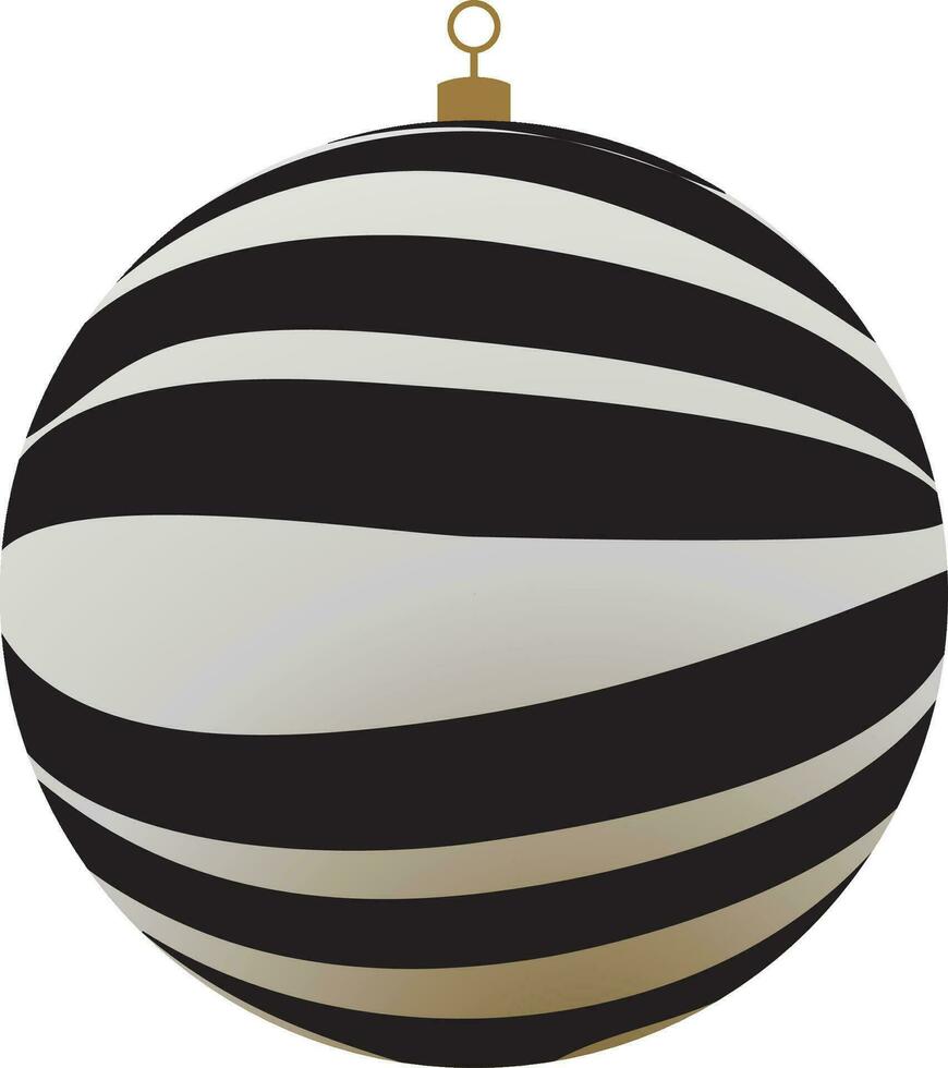 D Xmas Christmas ball decoration vector