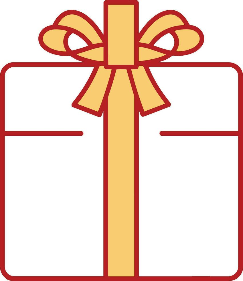 caja de regalo con cinta roja vector