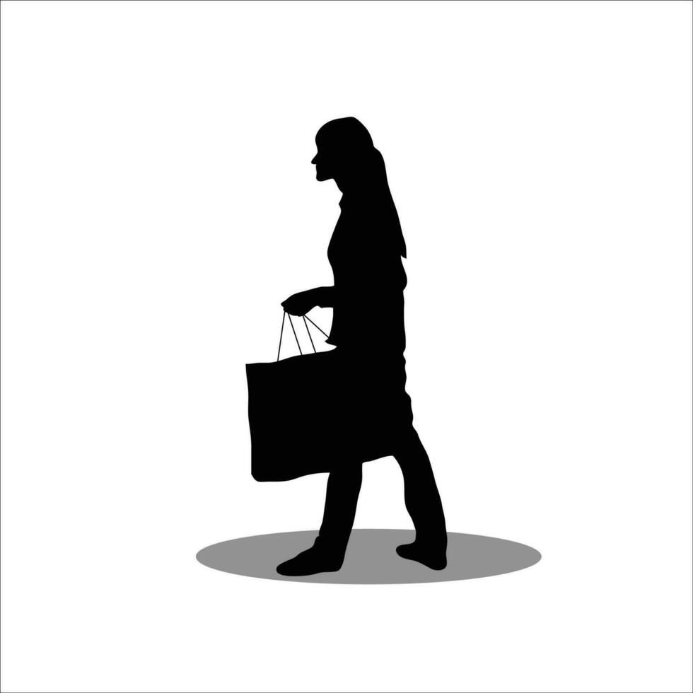 Woman silhouette stock vector illustration