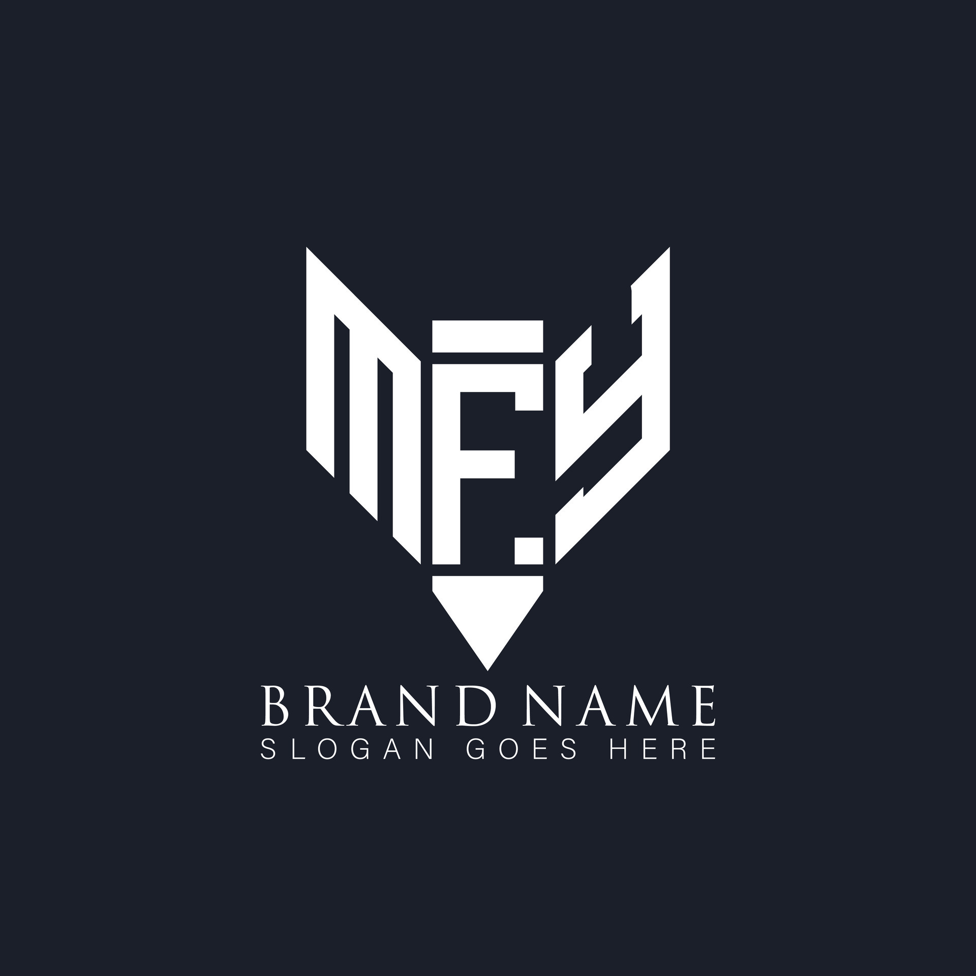 mfy resumen letra logo. mfy creativo monograma iniciales letra logo