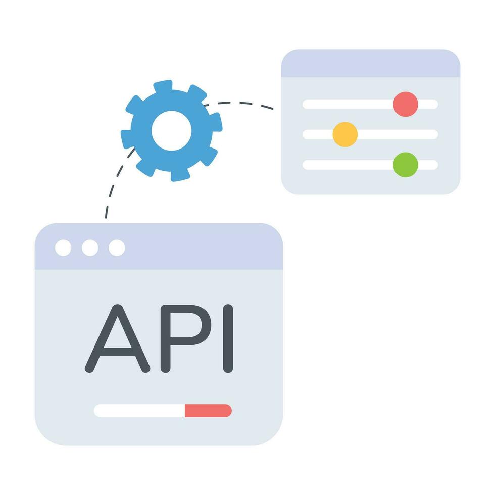 Trendy API Integration vector