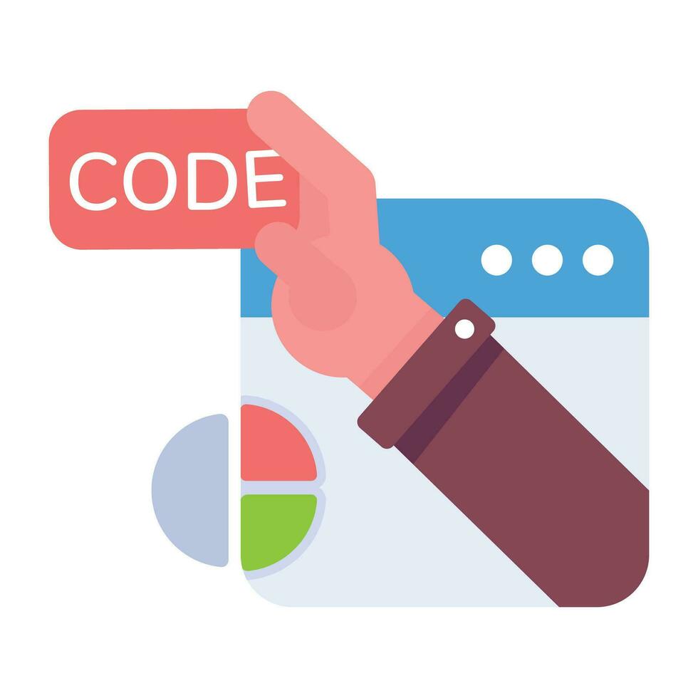Trendy Web Coding vector