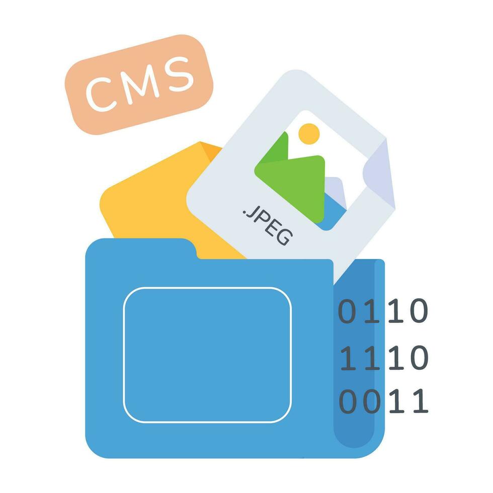 Trendy CMS File vector