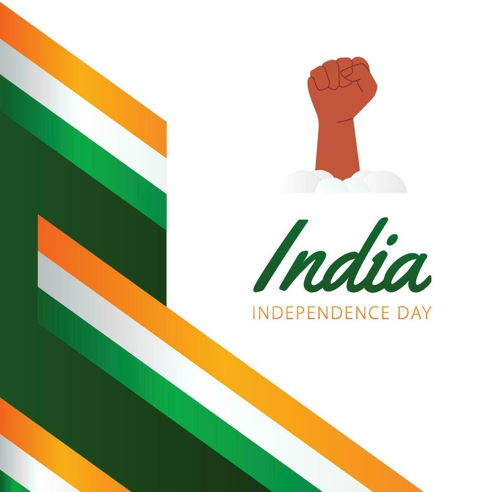 India Independence day realistic design vector template