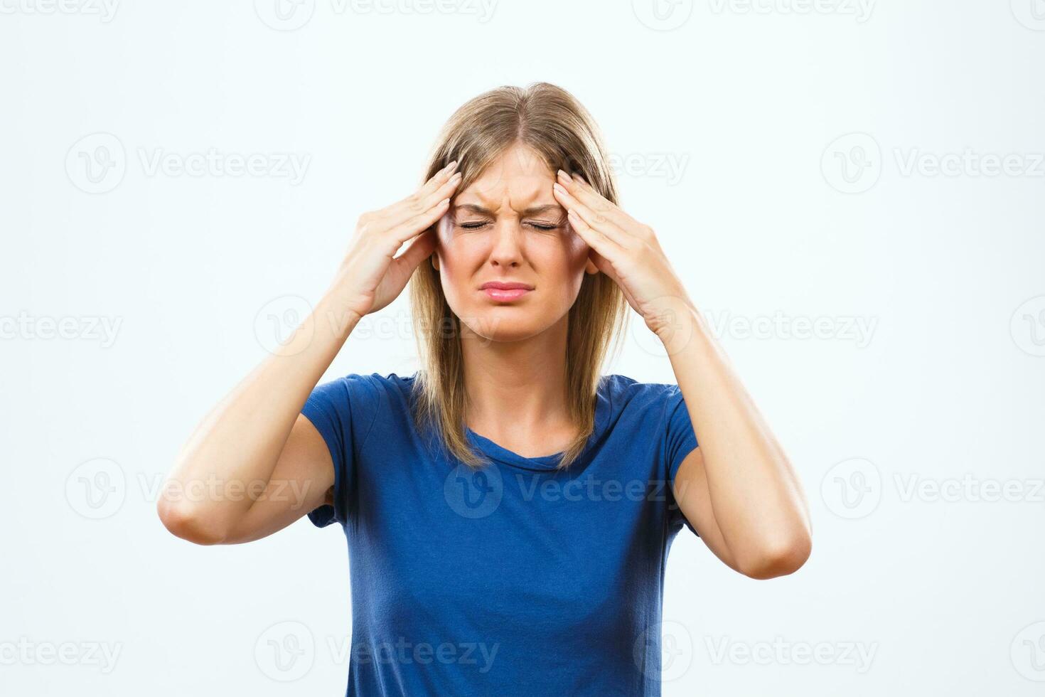 Woman having headache photo