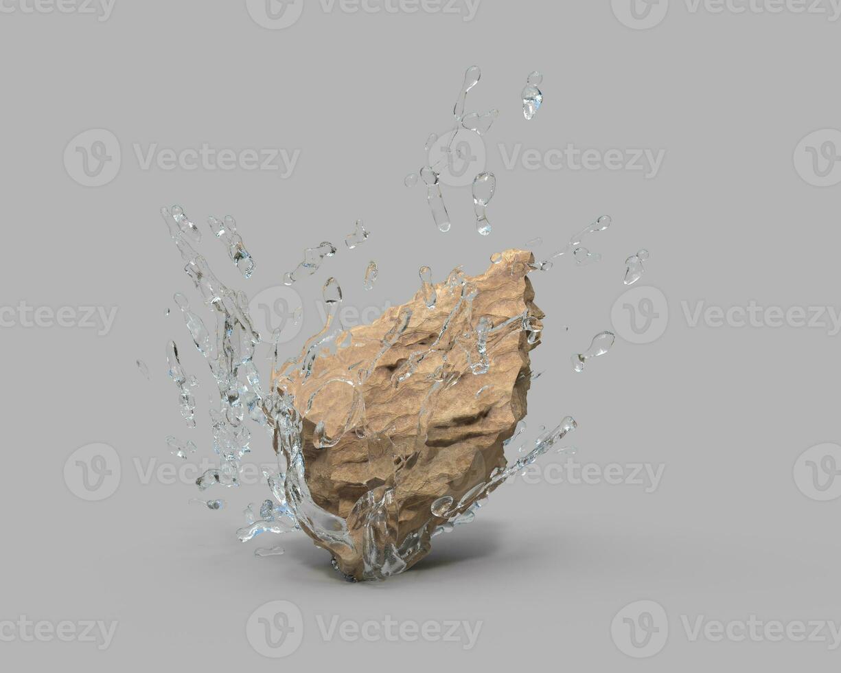 water splash isolated on white background photo