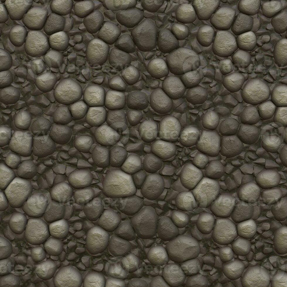 Gray small rocks ground texture. black small road stone background. gravel pebbles stone seamless texture. photo