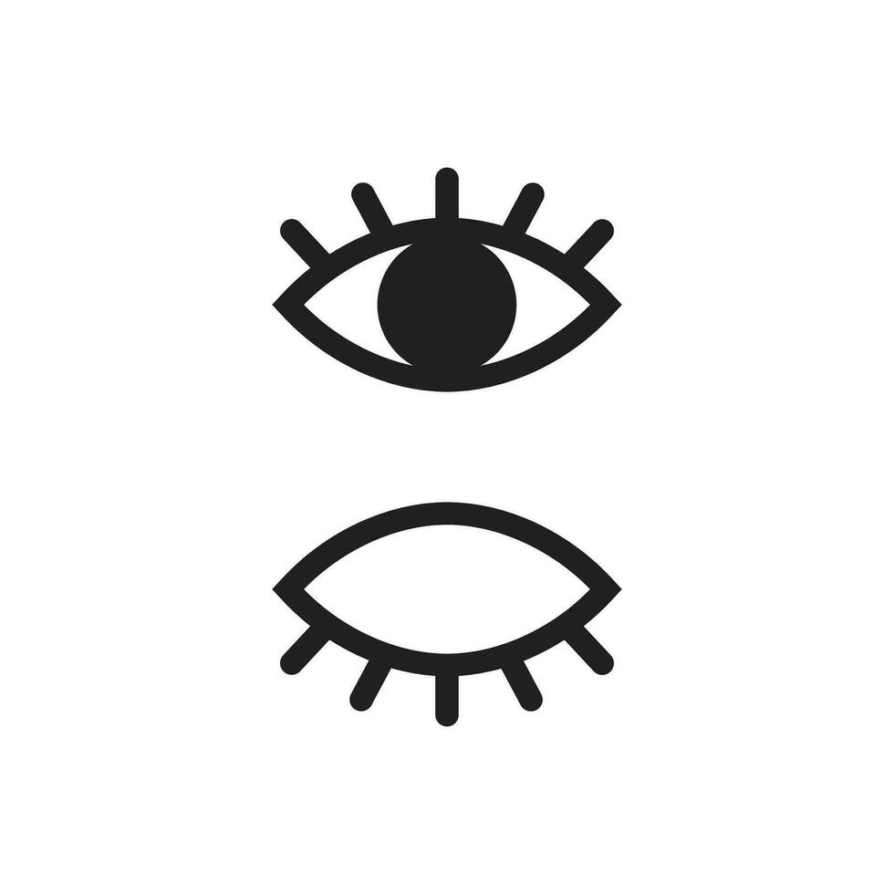 Visible and not visible icon illustration design. Visible invisible icon symbol. vector