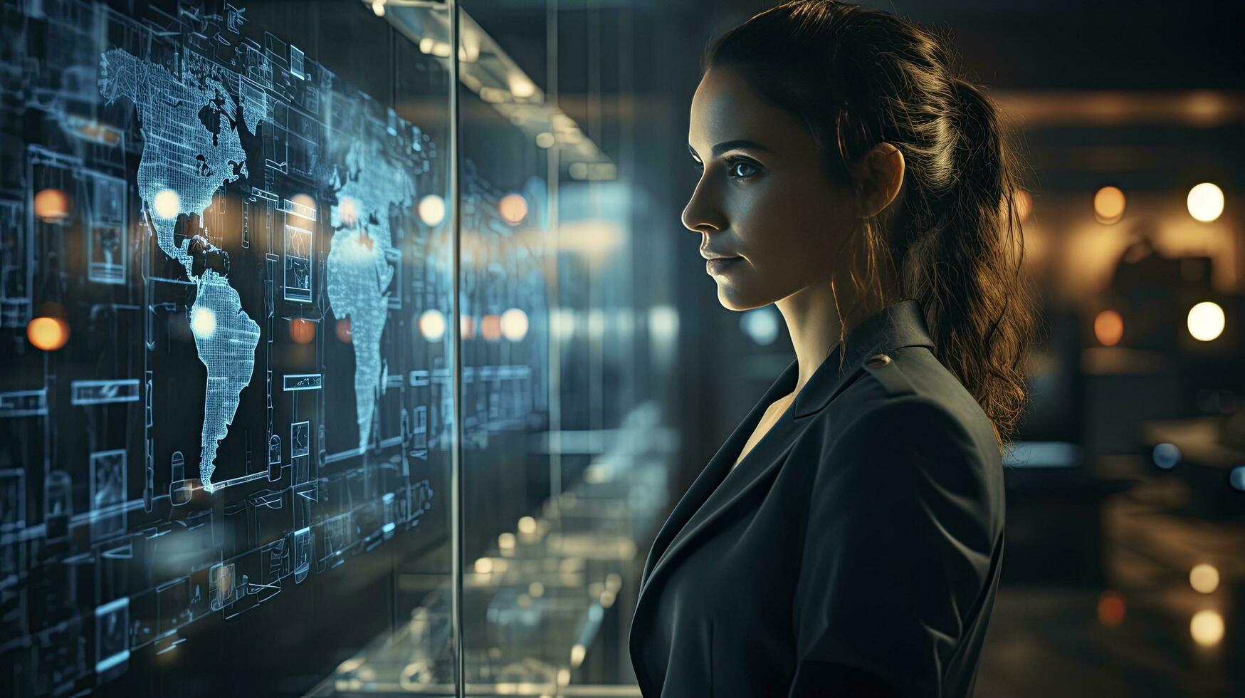 AI generated Cybersecurity in the Digital Business Landscape. AI Generated photo