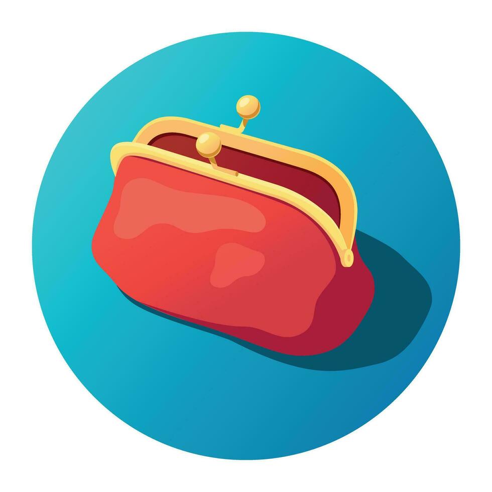 Illustration of an old wallet vector